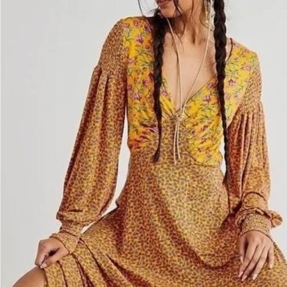 NEW Free People Love Story Maxi Dress Floral Print Size XS - Picture 2 of 11